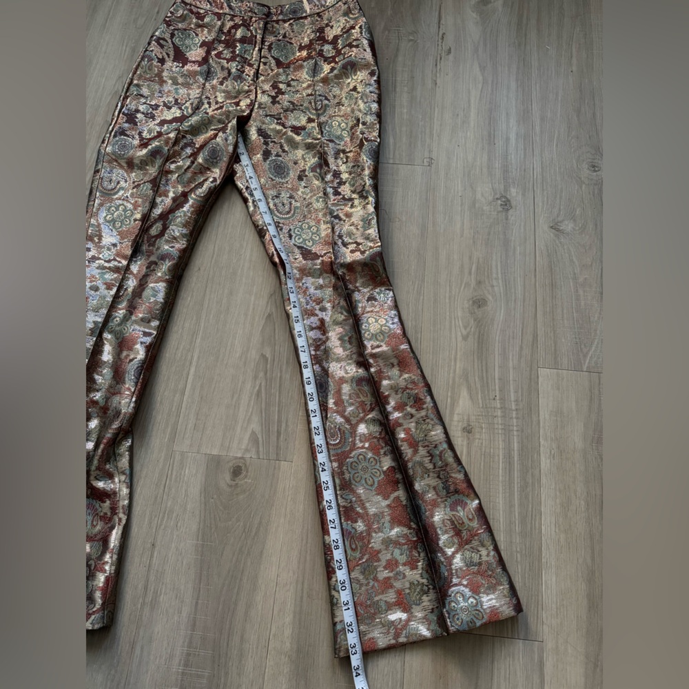 NWT ASOS Slim Kick-flare Jacquard Pants - Picture 9 of 12